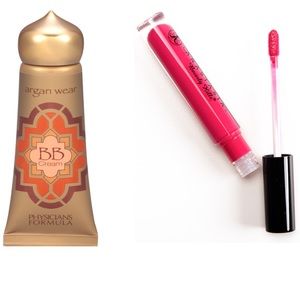 Argan wear BB cream in light ABH lipstick in petal